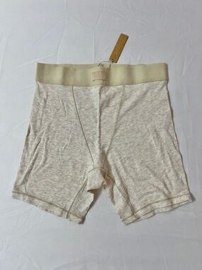SKIMS Boyfriend Boxer Shorts Short Heather Oatmeal